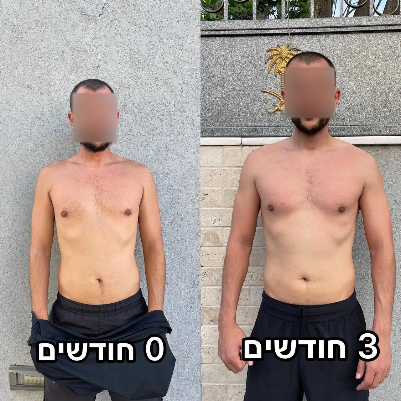 שינוי גוף של מתאמן מספר-1